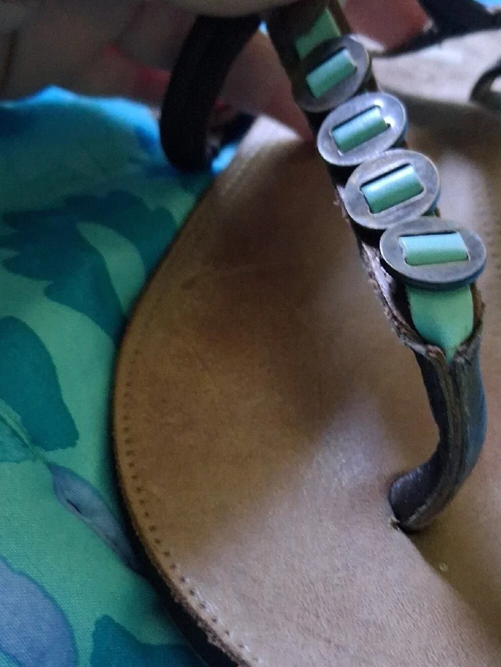 Reef Brown Sandal with Turquoise Accents